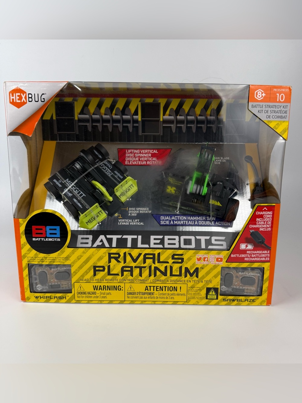 HEXBUG BattleBots Rivals Platinum Whiplash vs SawBlaze Set 2023 - SEALED